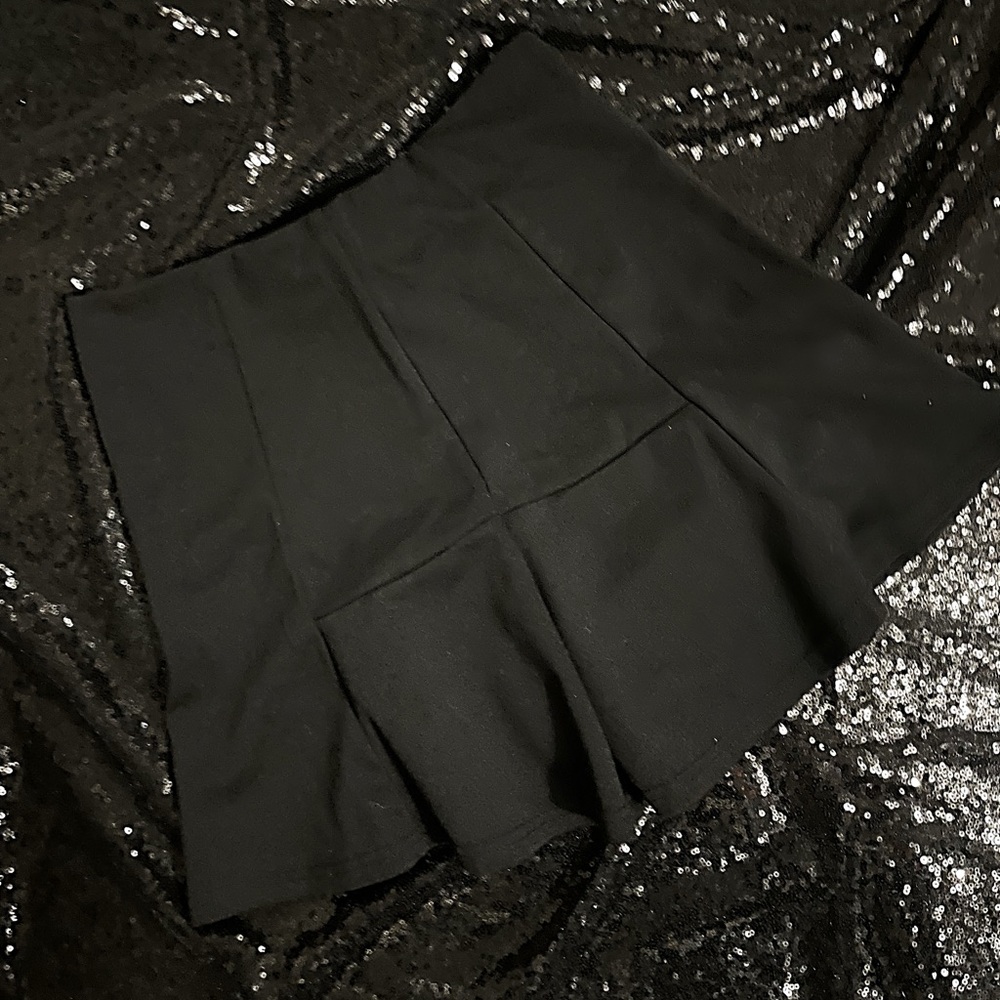 Ambiance Apparel Black Mini Skater Skirt